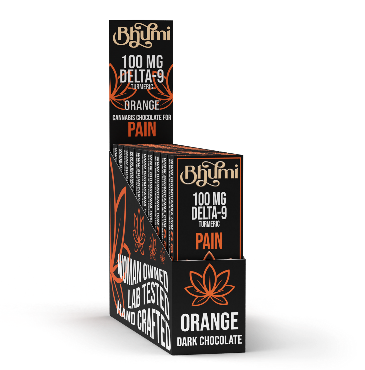 Bhumi Dark Chocolate Orange/Turmeric Bar 100mg Delta9