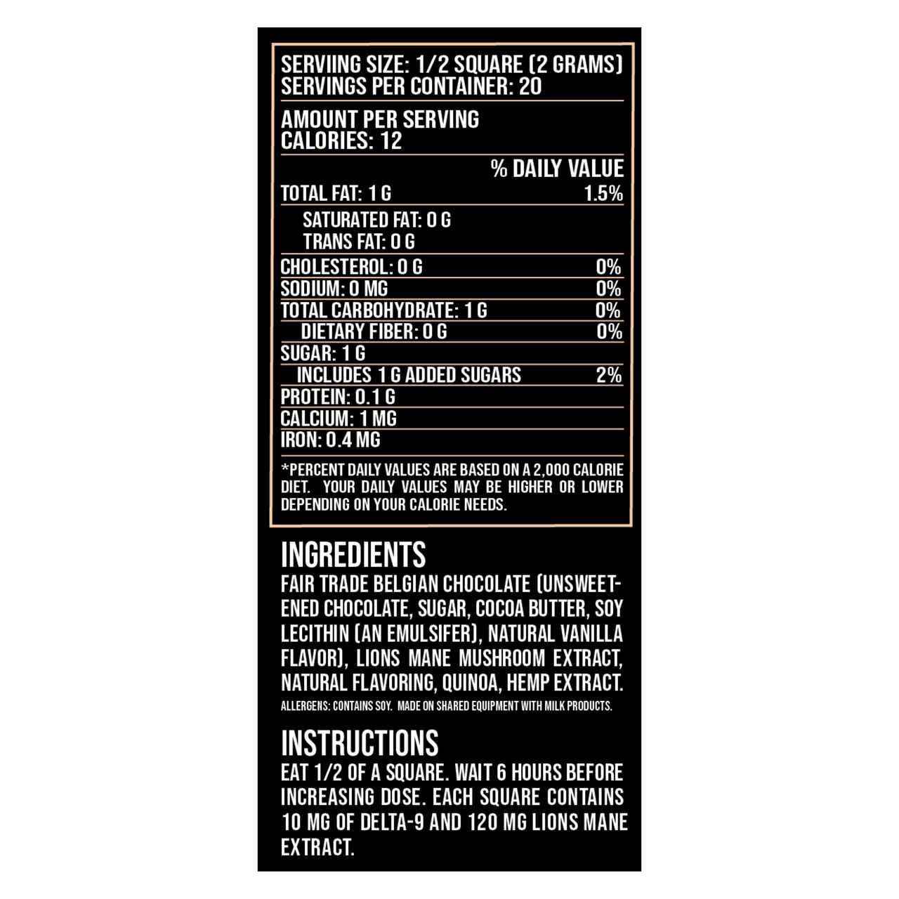 Coconut Crunch Dark Chocolate 15mg Delta 9 THC