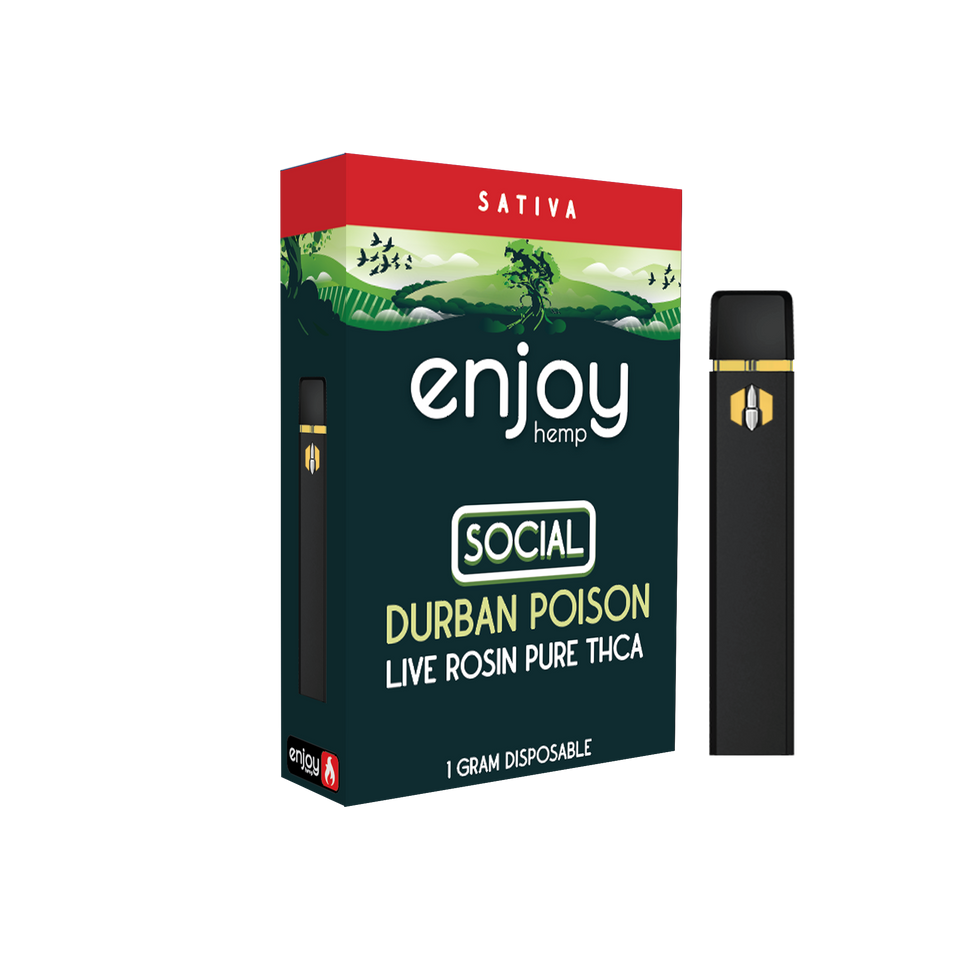 Live Rosin Pure THCA 1ml Disposable - Durban Poison (Sativa)
