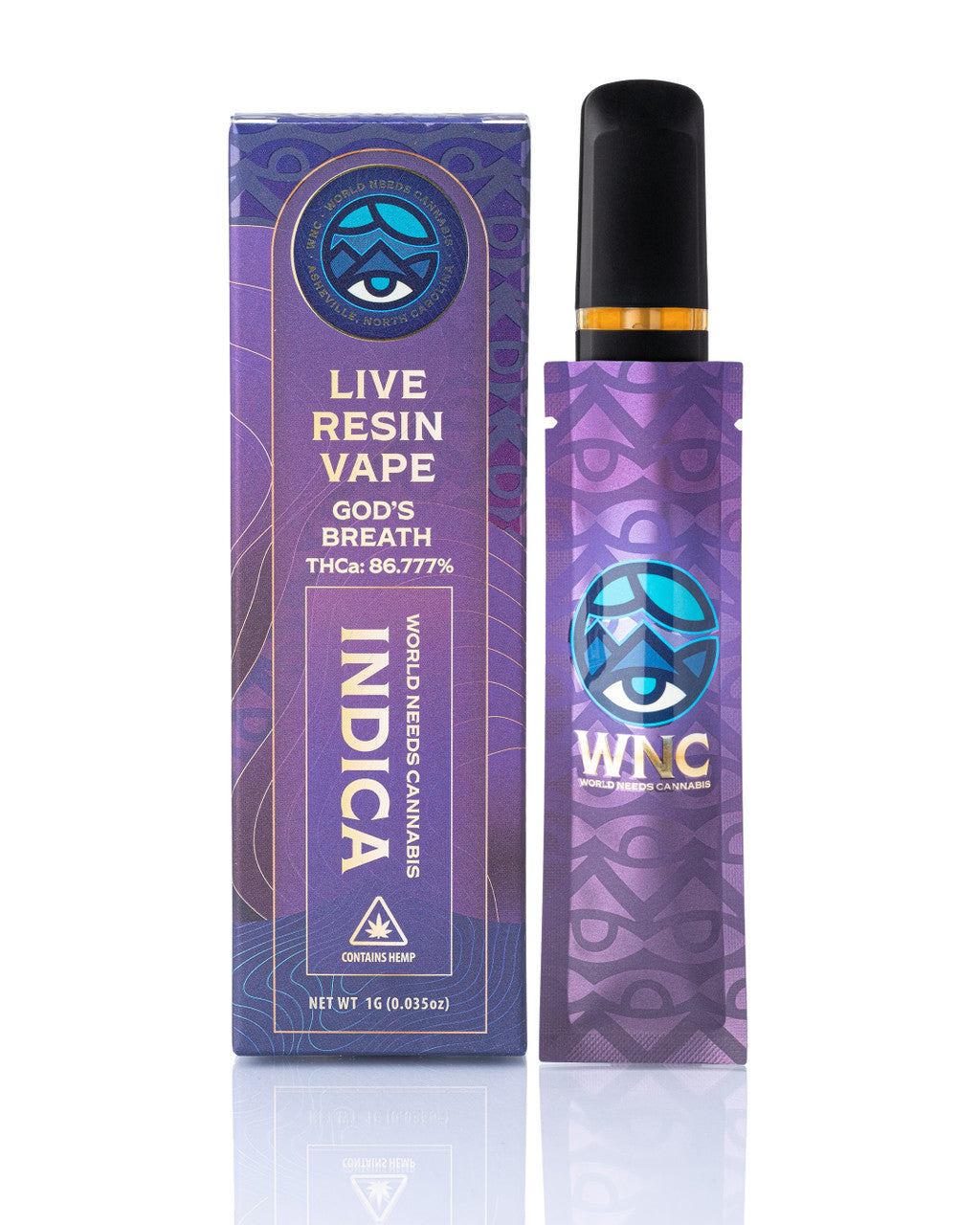 Live Resin Disposable 1g Gods Breath (Indica)