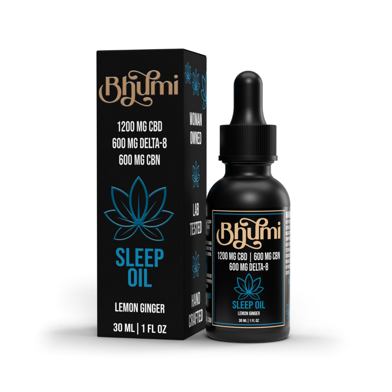 Bhumi Sleep Lemon Ginger Oil Plus Herbs (D8, CBN, CBD)