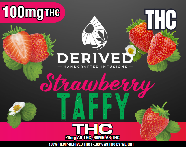 100mg D9+D8 - Strawberry Taffy