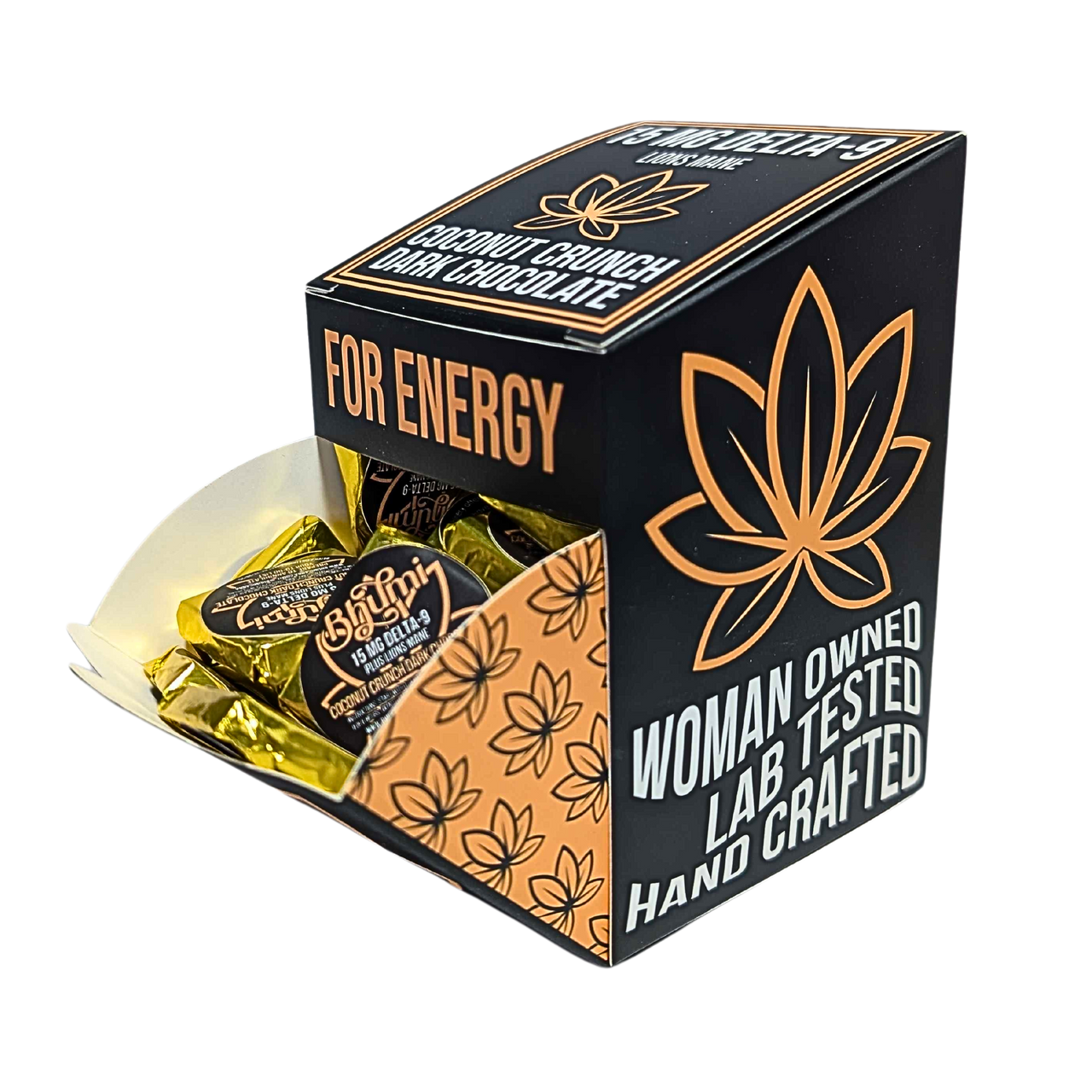 Coconut Crunch Dark Chocolate 15mg Delta 9 THC