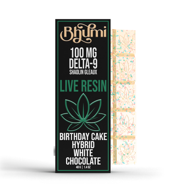 Hybrid Birthday Cake Live Resin White Chocolate Bar (Delta 9)