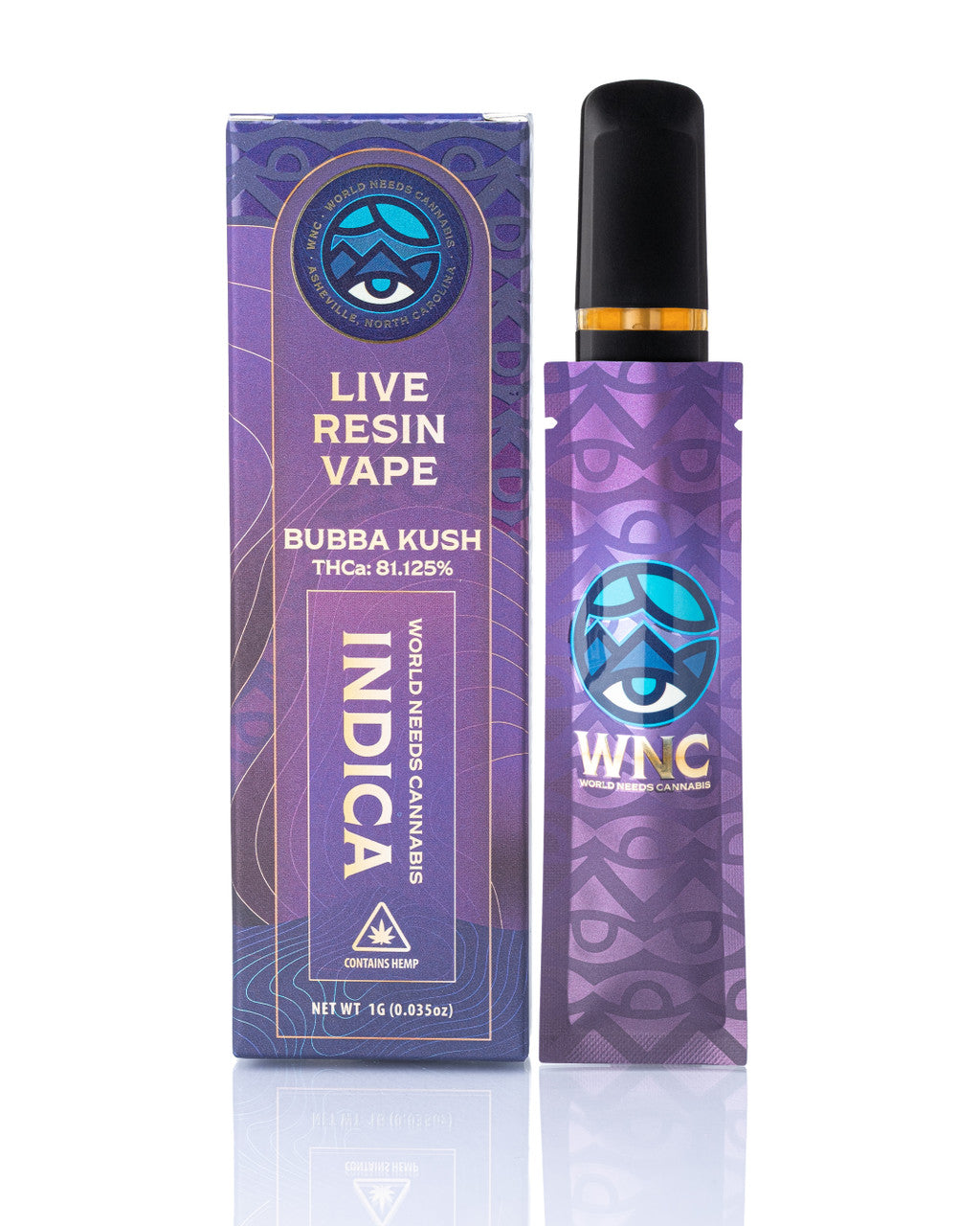 Live Resin Disposable 1g Bubba Kush (Indica)