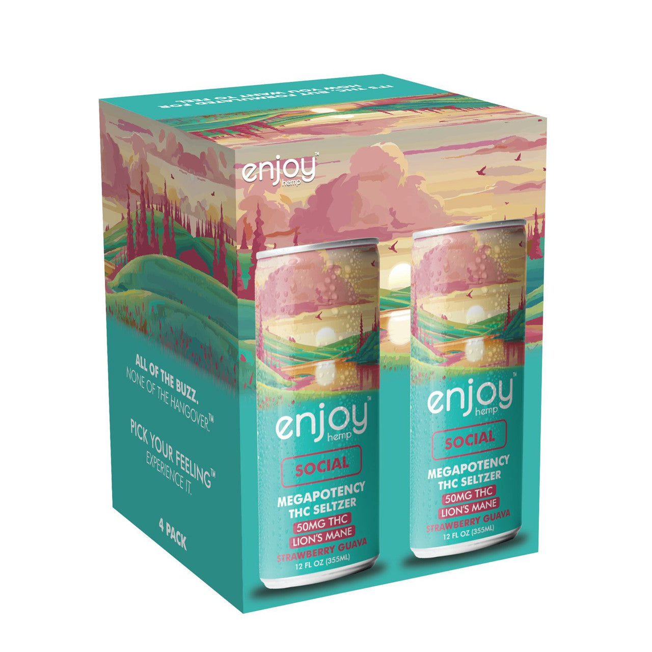 Enjoy Hemp Seltzer Social 50MG THC/Lionsmane