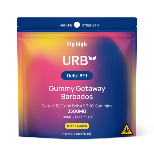 URB D8/D9 THC Gummies 3500MG Island Peach