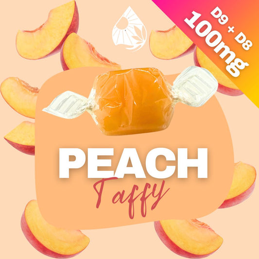 100mg D9+D8 - Peach Taffy